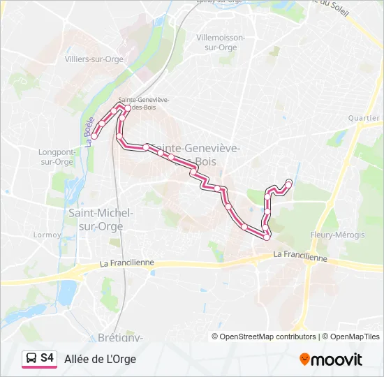 S4 Bus Line Map