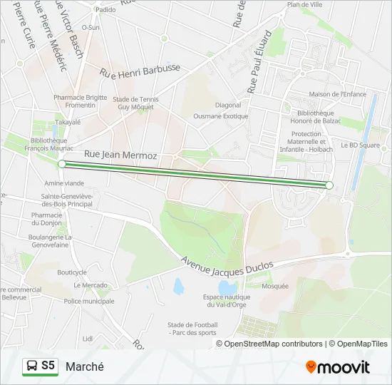 S5 Bus Line Map
