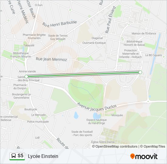 S5 bus Line Map