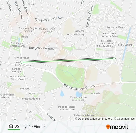 S5 Bus Line Map