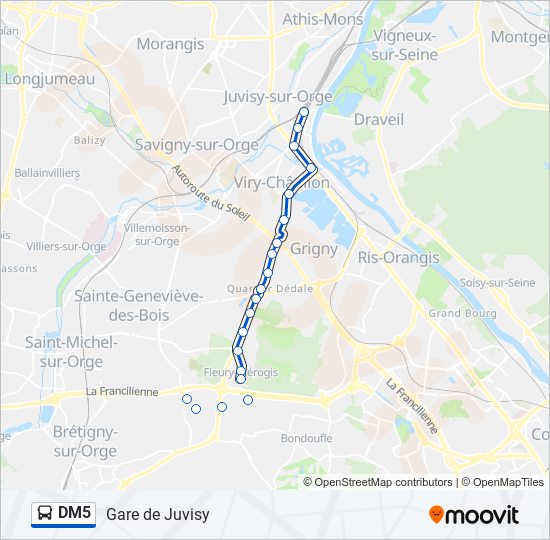 Mapa de DM5 de autobús