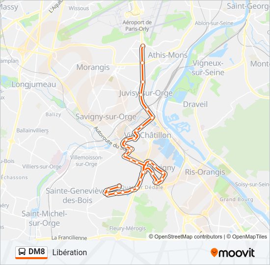 DM8 bus Line Map