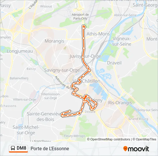 DM8 Bus Line Map