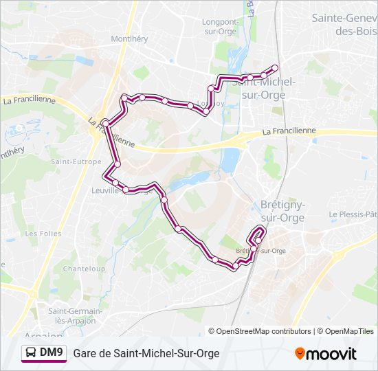 DM9 Bus Line Map