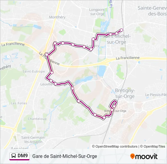 DM9 Bus Line Map