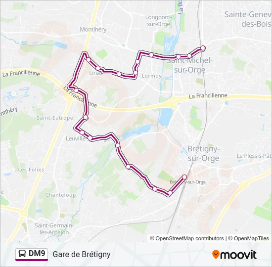 DM9 Bus Line Map
