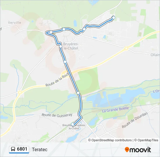 6801 Bus Line Map