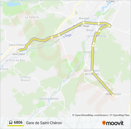 6806 Bus Line Map