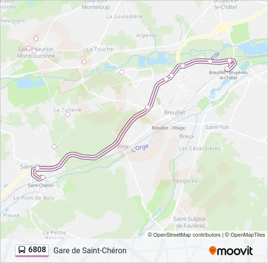 6808 Bus Line Map