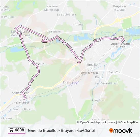 6808 Bus Line Map