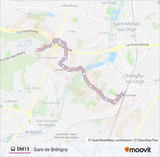 DM13 Bus Line Map