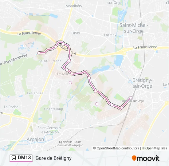 DM13 Bus Line Map