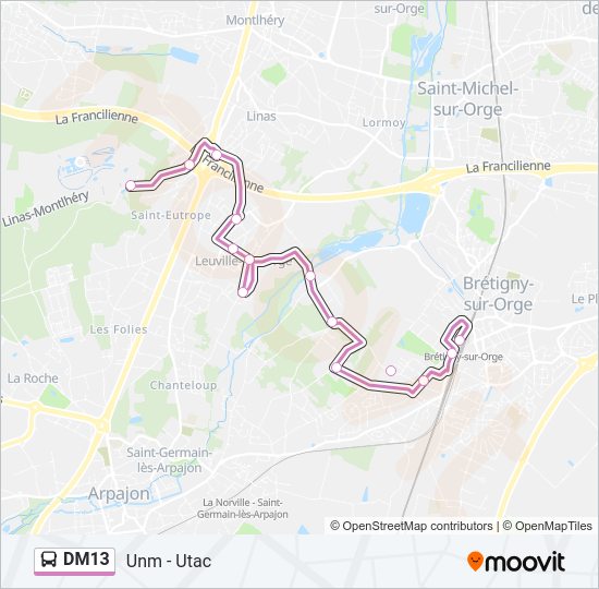 DM13 Bus Line Map