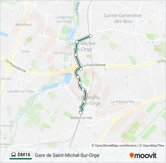 DM16 Bus Line Map