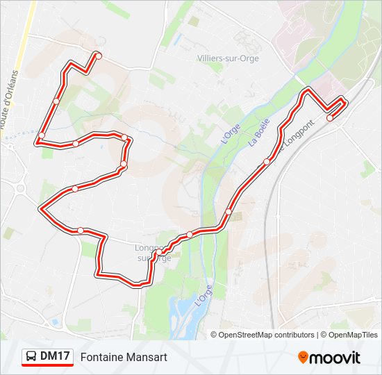 DM17 Bus Line Map
