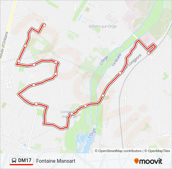DM17 Bus Line Map
