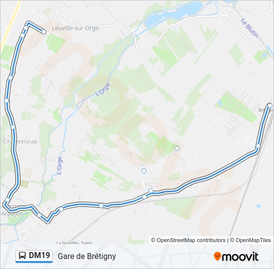 DM19 Bus Line Map
