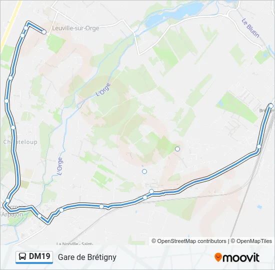 DM19 Bus Line Map