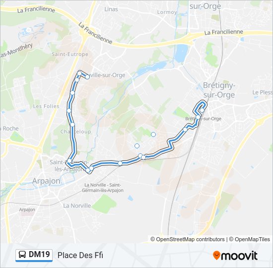 DM19 Bus Line Map