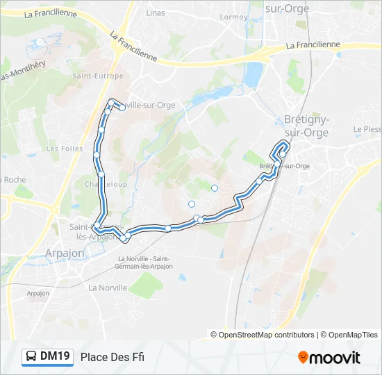 DM19 Bus Line Map