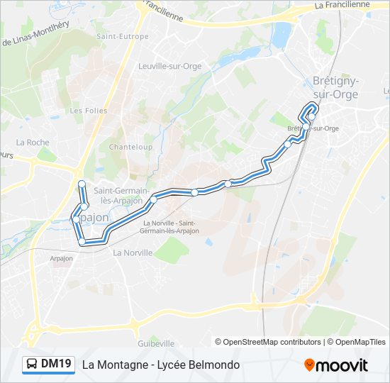 DM19 Bus Line Map