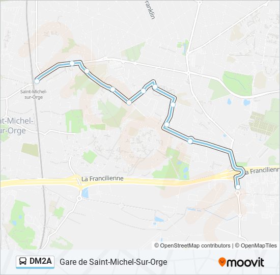Mapa de DM2A de autobús