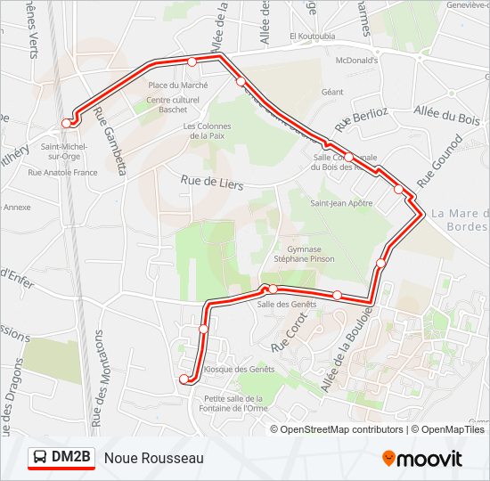 DM2B Bus Line Map
