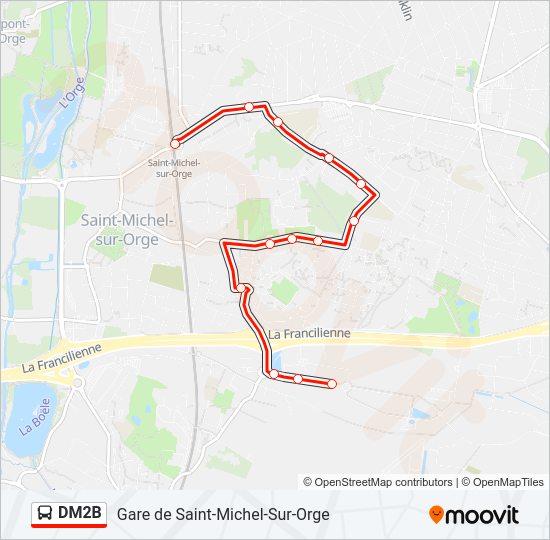 DM2B Bus Line Map