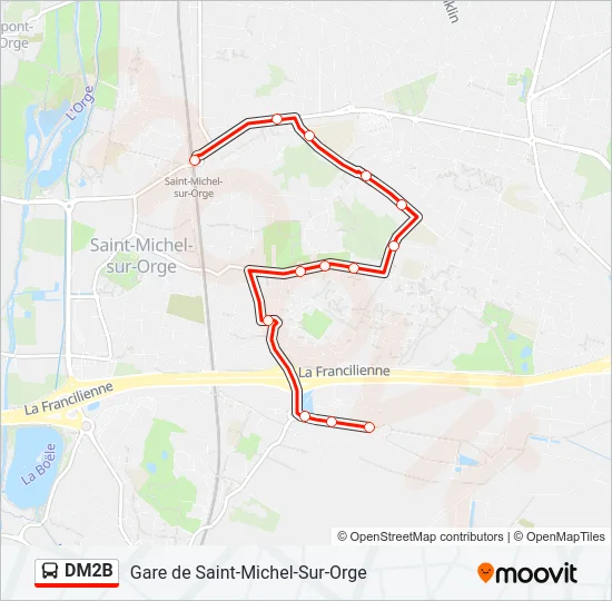 DM2B Bus Line Map