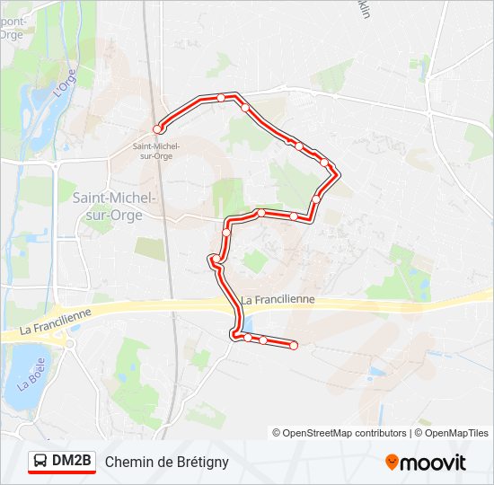 DM2B Bus Line Map