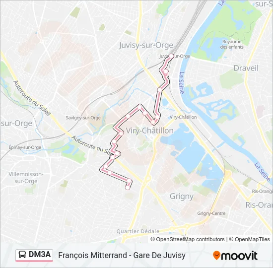 DM3A Bus Line Map