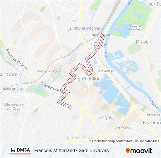 DM3A Bus Line Map