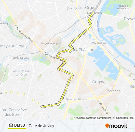 DM3B Bus Line Map