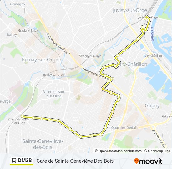 DM3B Bus Line Map