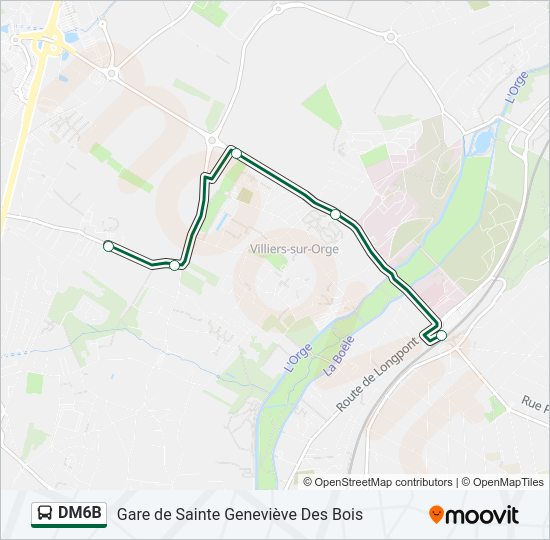 DM6B Bus Line Map