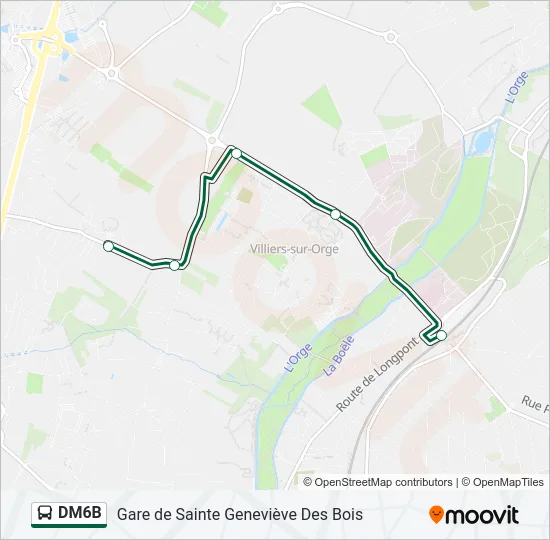 DM6B Bus Line Map
