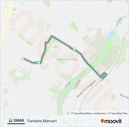 DM6B Bus Line Map