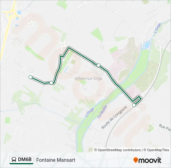 DM6B Bus Line Map