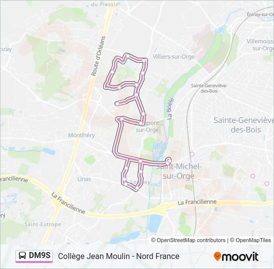 DM9S Bus Line Map