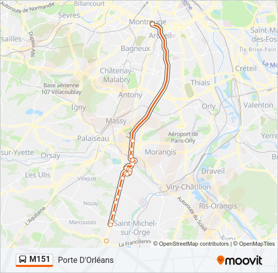 M151 Bus Line Map