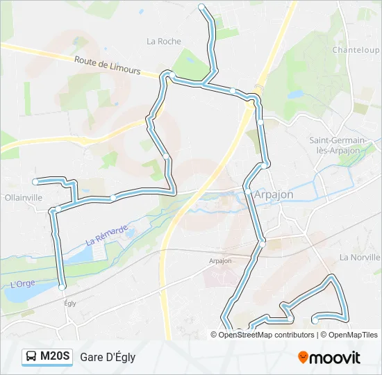 M20S Bus Line Map