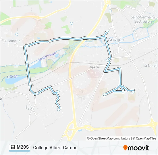 M20S Bus Line Map
