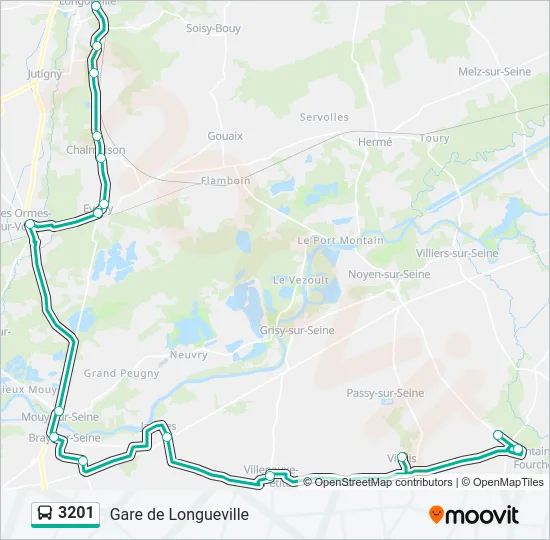 3201 Bus Line Map