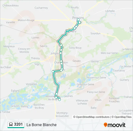 3201 Bus Line Map