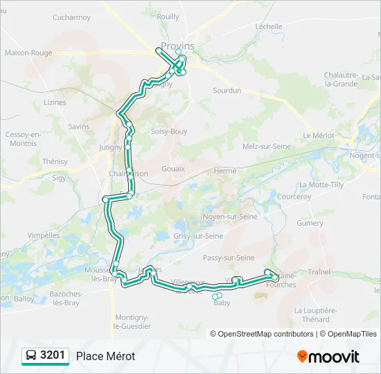 3201 Bus Line Map