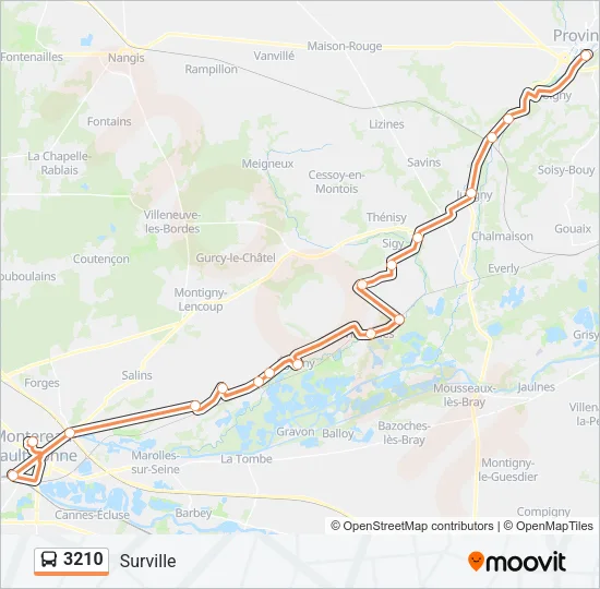 3210 Bus Line Map