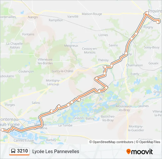 3210 Bus Line Map