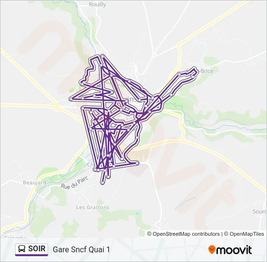 SOIR Bus Line Map
