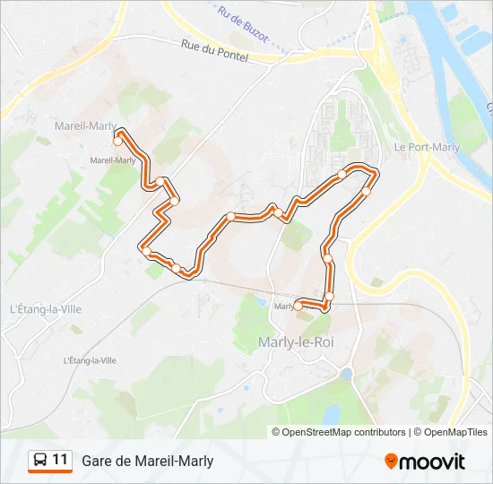 11 Bus Line Map