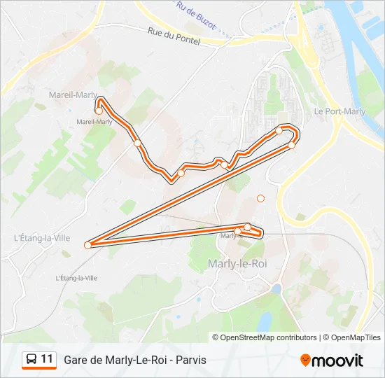 11 Bus Line Map